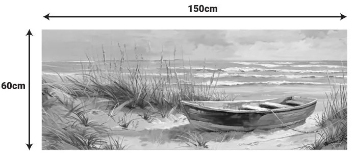 Πίνακας σε καμβά Barcu I Inart με πλαίσιο 150x3.5x60εκ