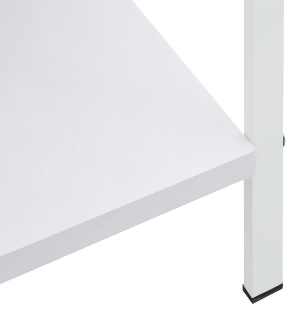 Ραφιέρα 4 Επιπέδων Λευκή 60x27,6x124,5 εκ. Επεξεργασμένο Ξύλο - Λευκό