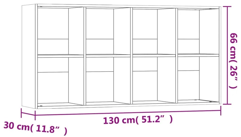 Ραφιέρα/Βιβλιοθήκη Sonoma Δρυς 66x30x130 εκ. από Επεξ. Ξύλο - Καφέ