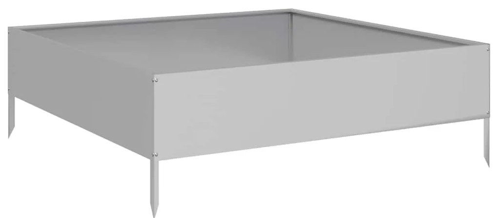 vidaXL Ζαρντινιέρα Υπερυψωμένη 100x100x33,5 εκ. Γαλβανισμένο Χάλυβα