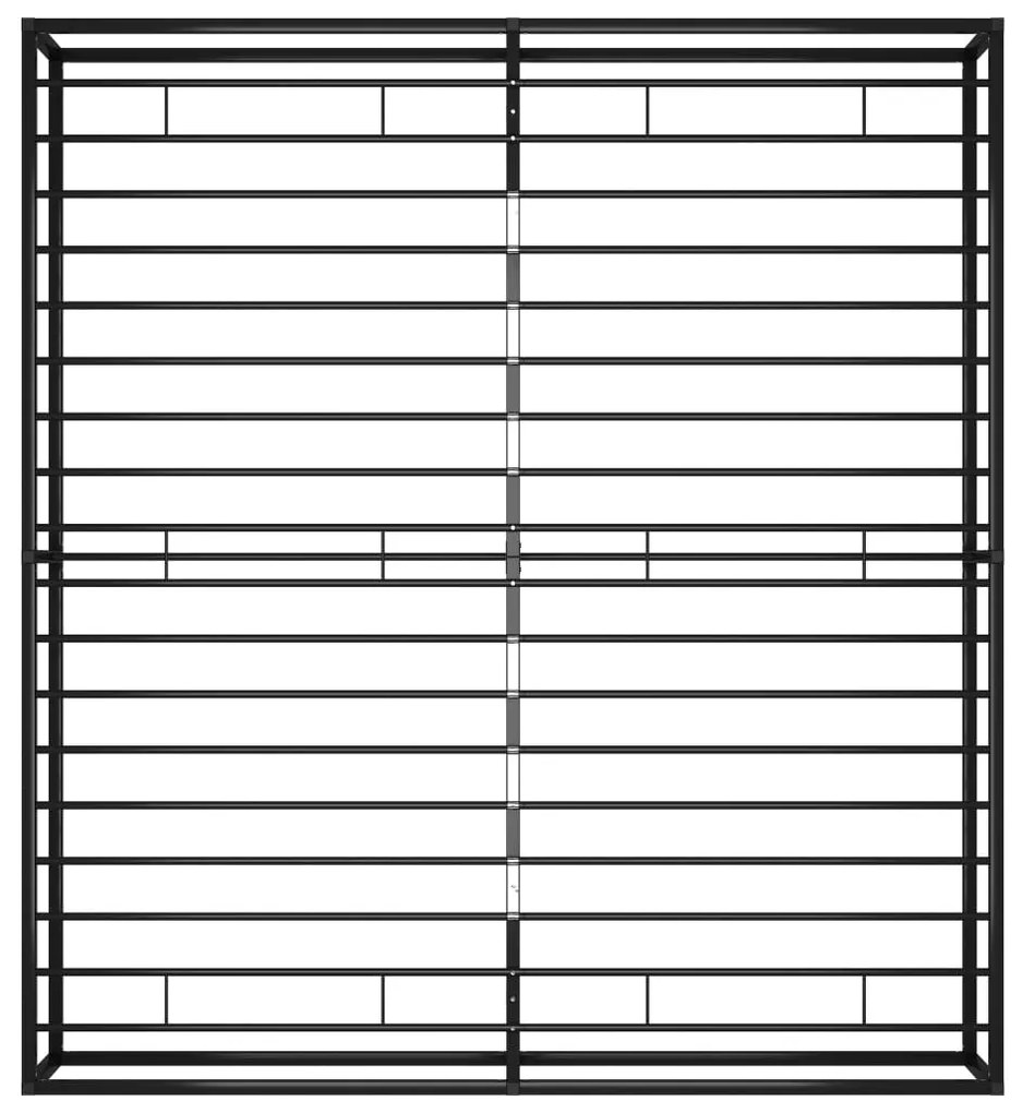 vidaXL Πλαίσιο Κρεβατιού Μαύρο 140 x 200 εκ. Μεταλλικό