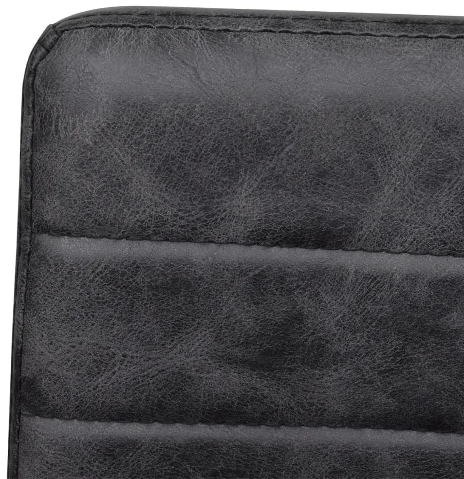 vidaXL Καρέκλες Τραπεζαρίας «Πρόβολος» 6 τεμ. Μαύρες Συνθετικό Δέρμα