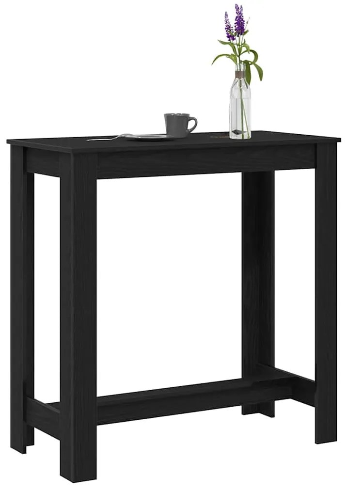 vidaXL Τραπέζι μπαρ Μαύρη Οξυά 102 x 50 x 103.5 εκ. Επεξεργασμένο ξύλο