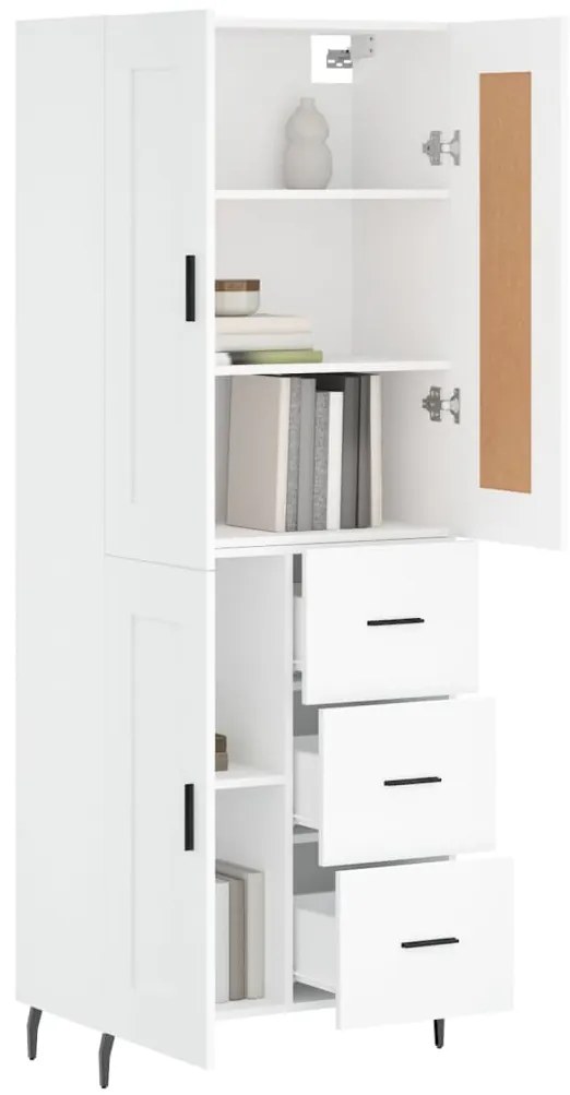 vidaXL Ντουλάπι Λευκό 69,5x34x180 εκ. από Επεξεργασμένο Ξύλο