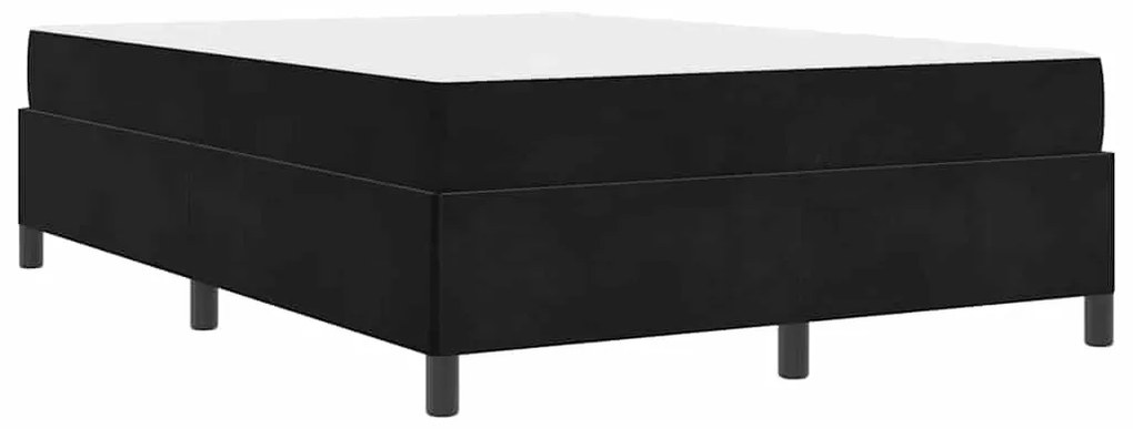 vidaXL Σκελετός Κρεβατιού Μαύρο και Λευκό 140 x 200 cm Βελούδο