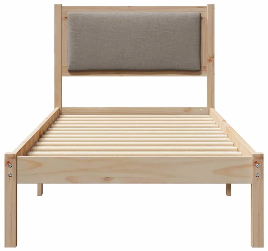 vidaXL Σκελετός Κρεβατιού Taupe 80 x 190 cm Στερεά ξυλεία πεύκου