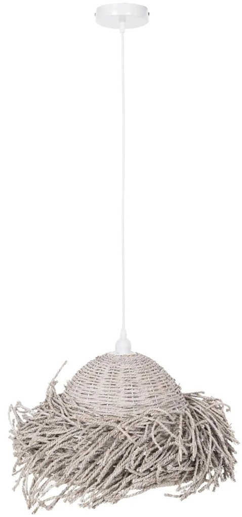 Φωτιστικό Οροφής Κρεμαστό C4349 Seagrass σε Whitewash χρώμα Φ50x25-135Υεκ. 50x50x135 εκ.