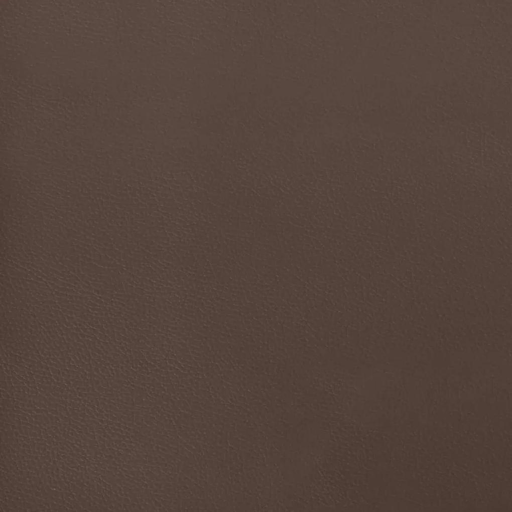 vidaXL Στρώμα με Pocket Springs Καφέ 160x200x20 εκ. Συνθετικό Δέρμα