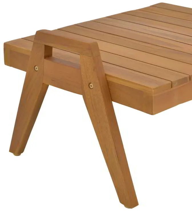 Τραπέζι Kally pakoworld teak ξύλο σε φυσική απόχρωση 60x50x34εκ