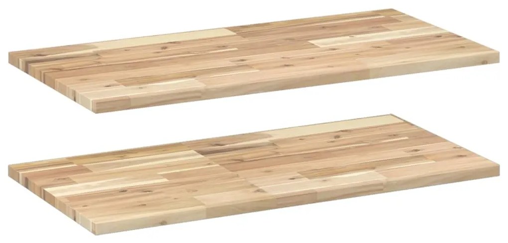 vidaXL Ράφια Κρεμαστά 2 Τεμ. 60x40x2εκ. Ακατέργαστο Μασίφ Ξύλο Ακακίας