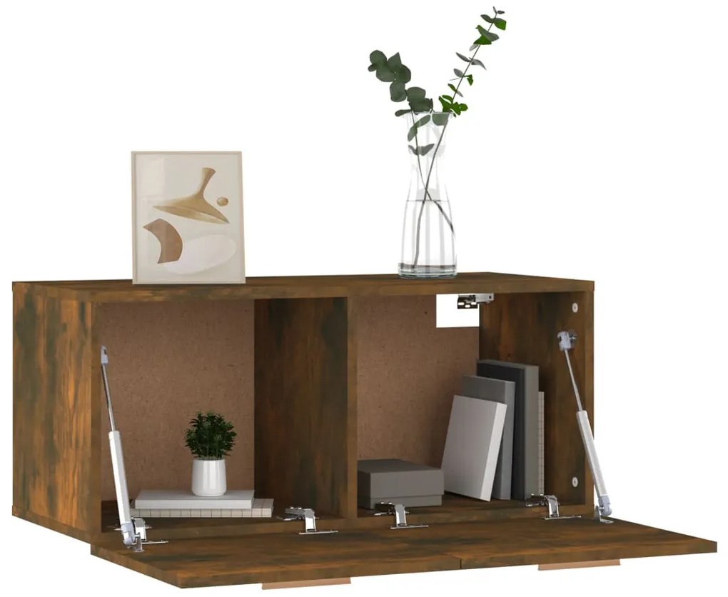 vidaXL Ντουλάπι Τοίχου Καπνιστή Δρυς 80x35x36,5 εκ. Επεξεργασμένο Ξύλο