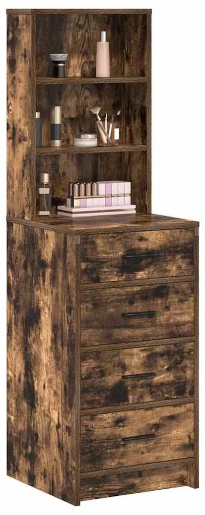 vidaXL Highboard Καπνιστή δρυς 40 x 41 x 135 εκ. Επεξεργασμένο ξύλο