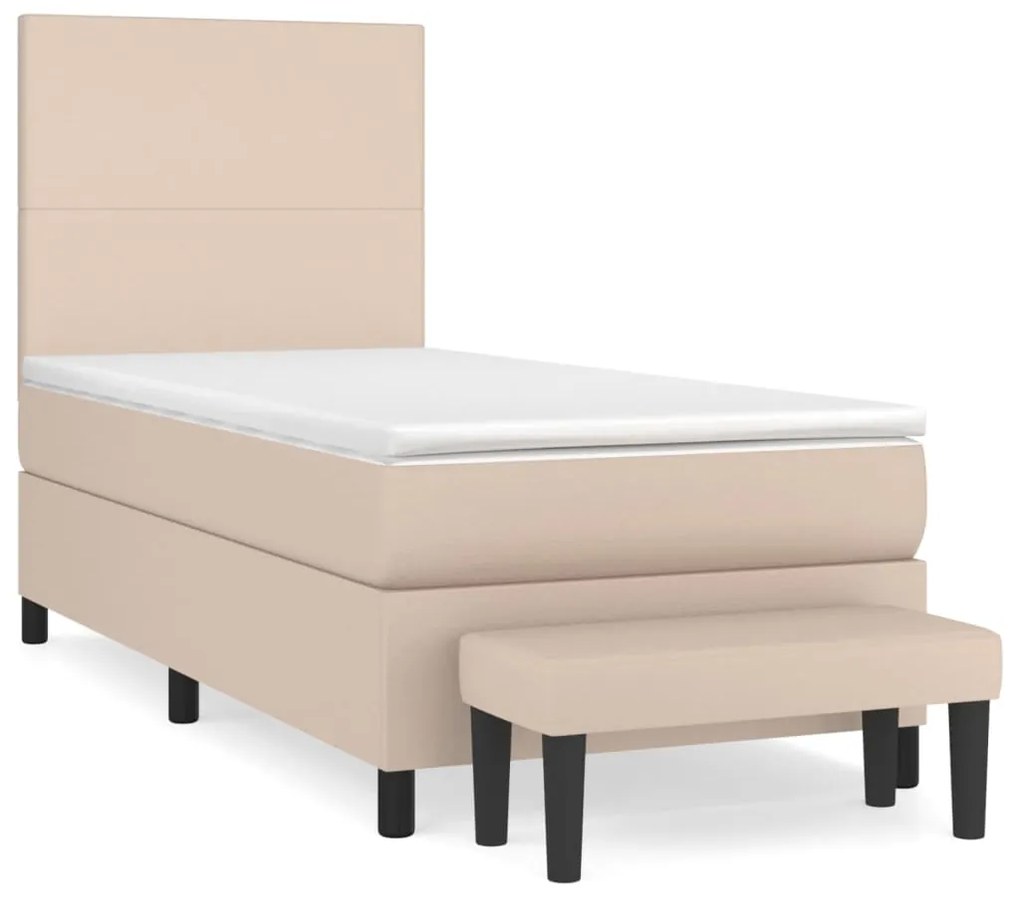 ΚΡΕΒΑΤΙ BOXSPRING ΜΕ ΣΤΡΩΜΑ ΚΑΠΟΥΤΣΙΝΟ 90X200ΕΚ.ΑΠΟ ΣΥΝΘ. ΔΕΡΜΑ 3137526