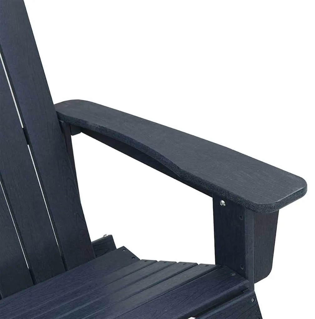 vidaXL Σετ Ξαπλώστρας Κήπου 3 pcs Σκούρο μπλε HDPE