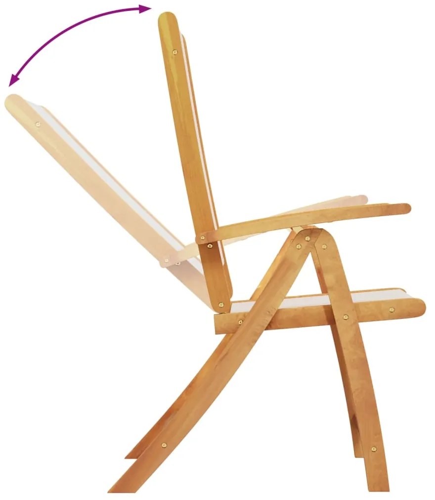 vidaXL Σετ Τραπεζαρίας Κήπου 7 Τεμαχίων Μασίφ Ξύλο Ακακίας / Τεξτιλίνη