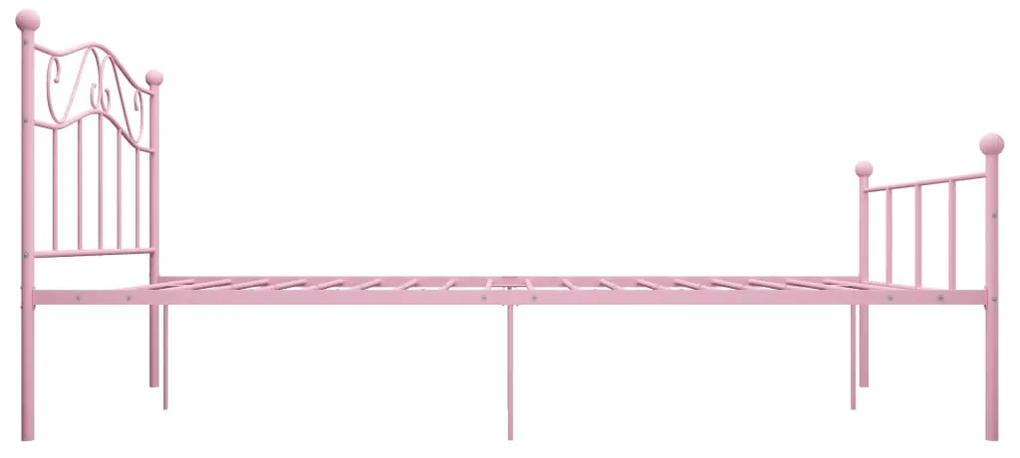 vidaXL Πλαίσιο Κρεβατιού Ροζ 160 x 200 εκ. Μεταλλικό