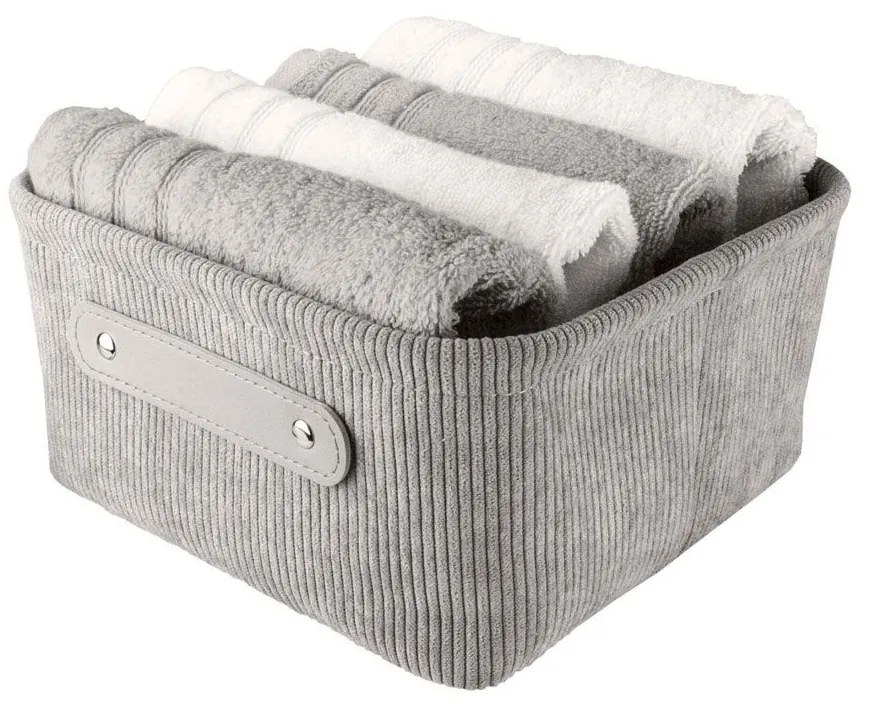 Καλάθι Αποθήκευσης Bedford M 23x11x 23cm Platinum Kleine Wolke Πολυέστερ