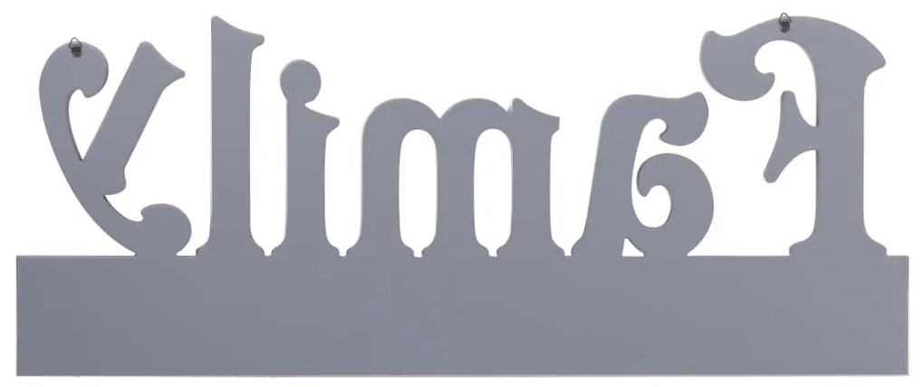 vidaXL Κρεμάστρα Τοίχου «FAMILY» Γκρι 74 x 29,5  εκ.