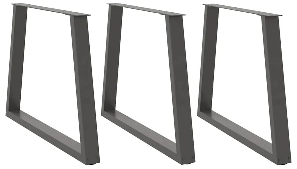 vidaXL Πόδια Τραπεζαρίας Σχήματος V 3 τεμ. Ανθρακί 100x(72-73,3) εκ. Ατσάλι