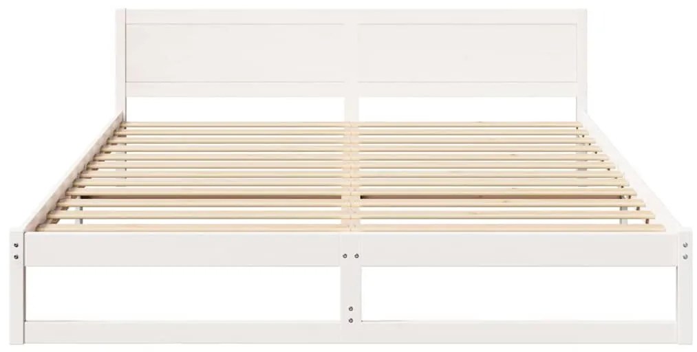 vidaXL Σκελετός Κρεβατιού Λευκό 180 x 200 cm Μασίφ ξύλο πεύκου