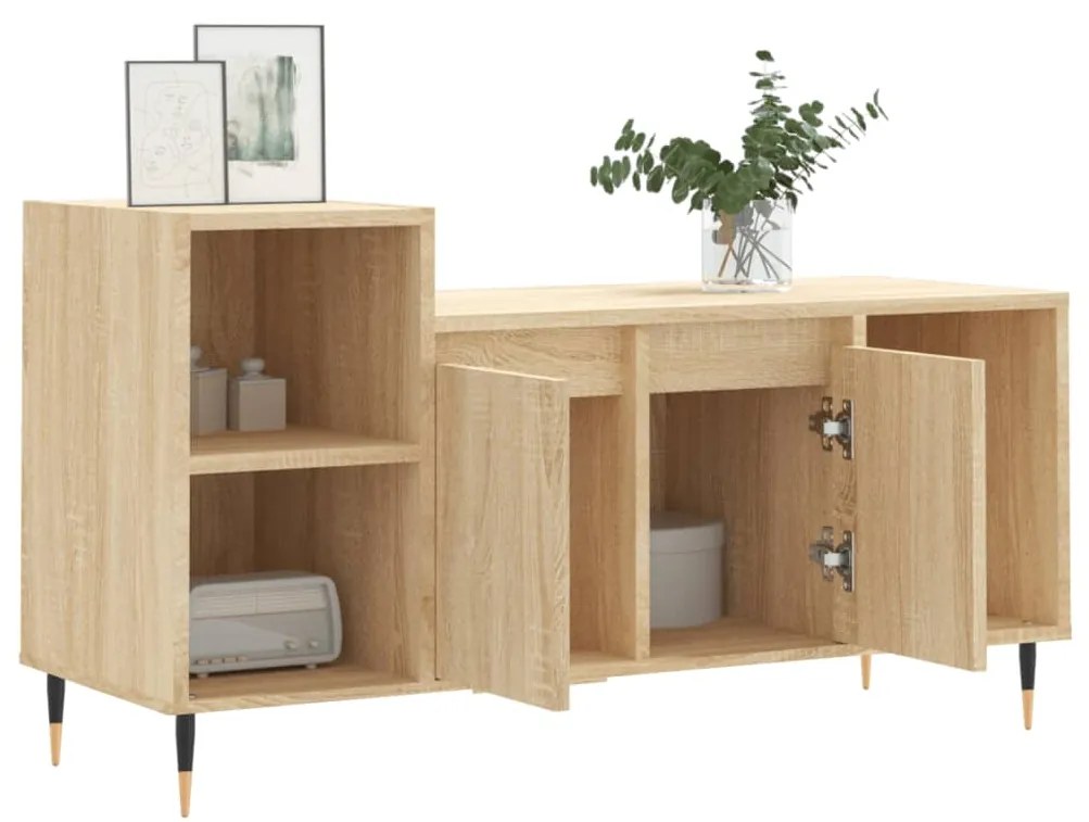 vidaXL Έπιπλο Τηλεόρασης Sonoma Δρυς 100x35x55 εκ. Επεξ. Ξύλο