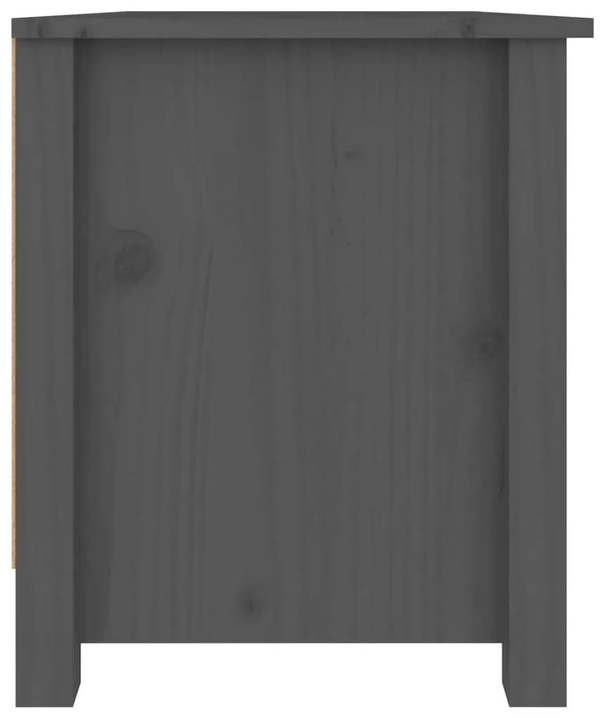 Παπουτσοθήκη Γκρι 70x38x45,5 εκ. από Μασίφ Ξύλο Πεύκου - Γκρι