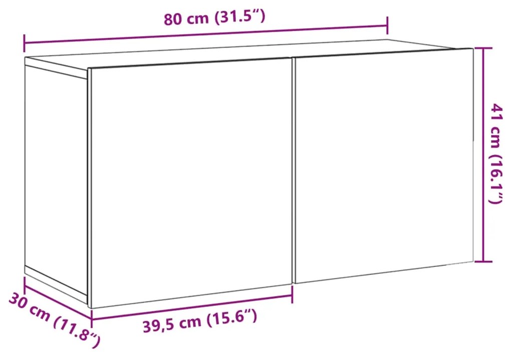 ΝΤΟΥΛΑΠΙ ΤΟΙΧΟΥ ΤΗΛΕΟΡΑΣΗΣ ARTISIAN ΔΡΥΣ 80 X 30 X 41 ΕΚ. 857668