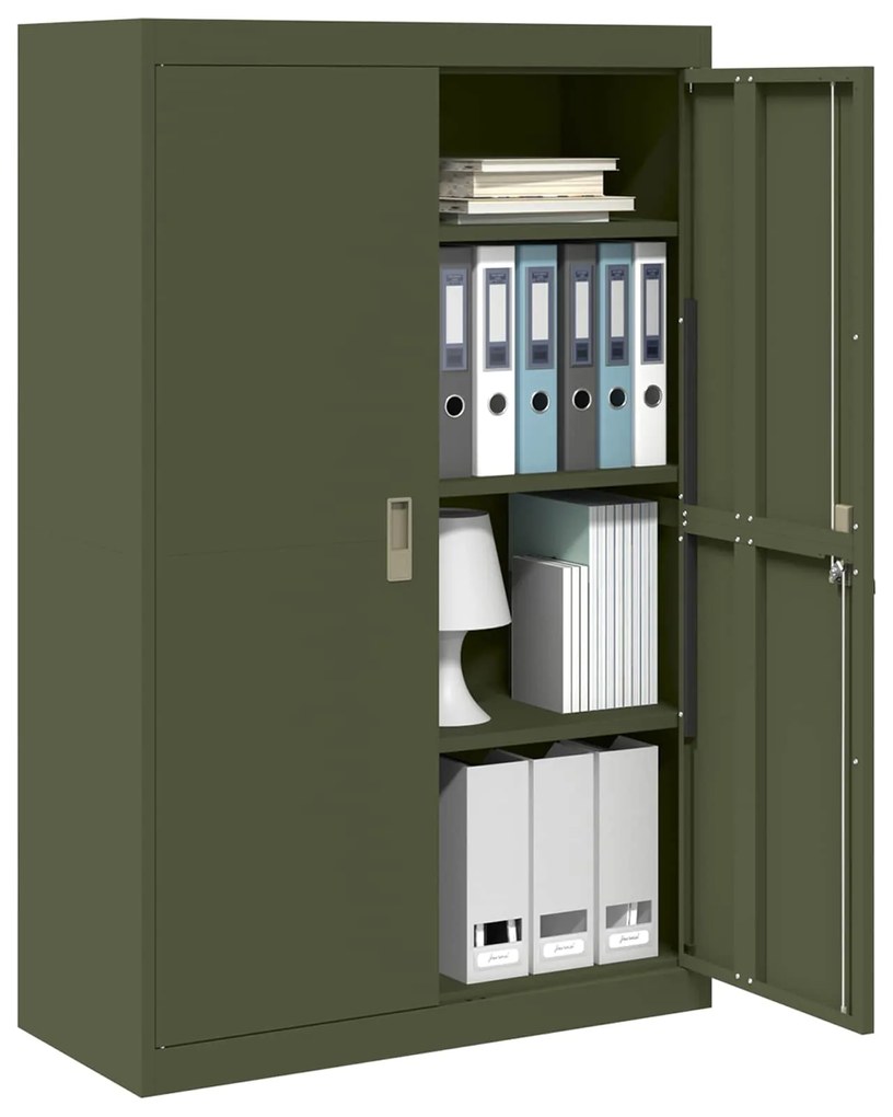 vidaXL Ντουλάπι αποθήκευσης 2 pcs Ελιά Πράσινη 90 x 40 x 140 cm