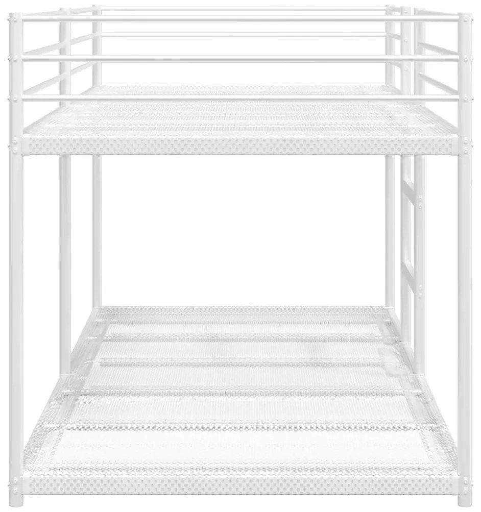 Κουκέτα χωρίς στρώμα Λευκό 90x200 cm Ατσάλι - Λευκό