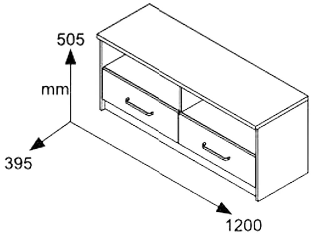 Έπιπλο τηλεόρασης OLYMPUS χρώμα wenge 120x39,5x50εκ