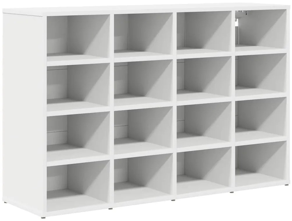 vidaXL Παπουτσοθήκη με ράφι Λευκό 103 x 30 x 67 εκ. Επεξεργασμένο ξύλο