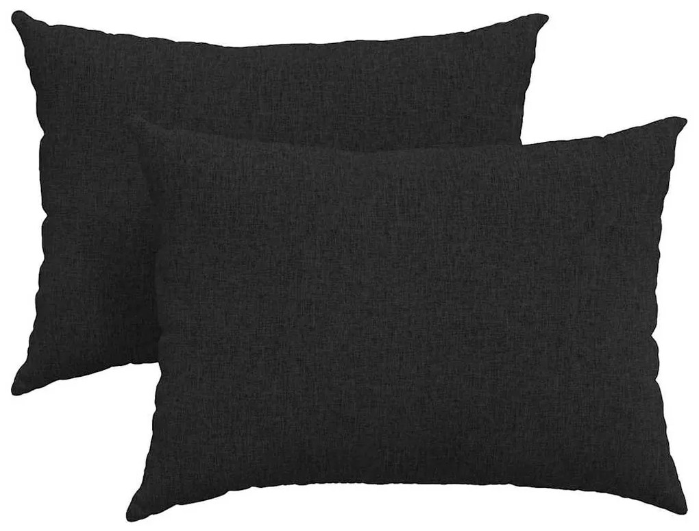 vidaXL Μαξιλάρι Καναπέ 2 pcs Μαύρο 70 x 50 cm ύφασμα