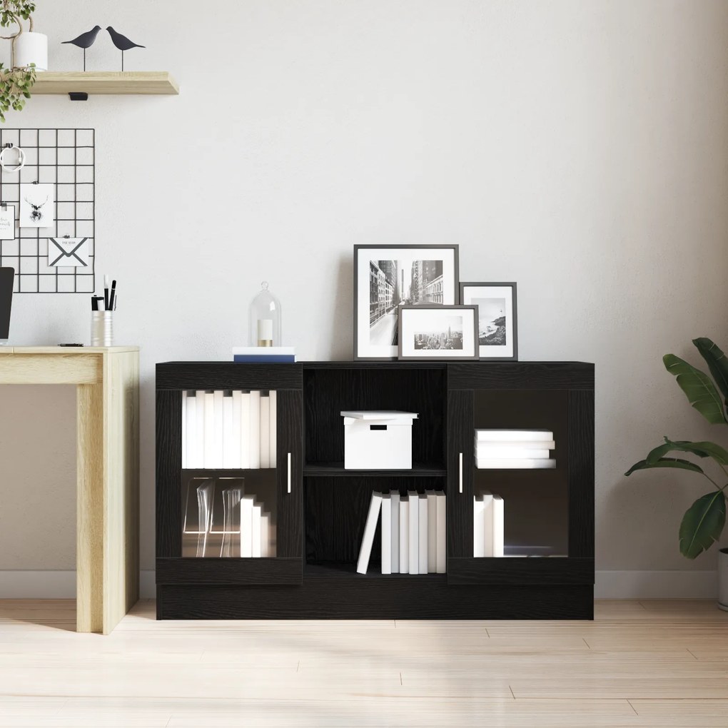 vidaXL Μπουφές Μαύρη Δρυς 120x30,5x70 εκ από Επεξεργασμένο Ξύλο