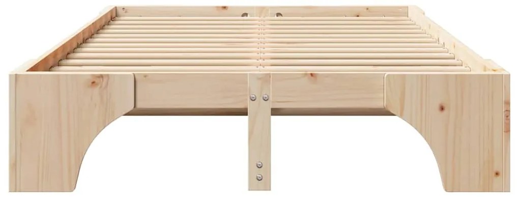 vidaXL Σκελετός Κρεβατιού Φυσικό 120 x 200 cm Στερεά ξυλεία πεύκου