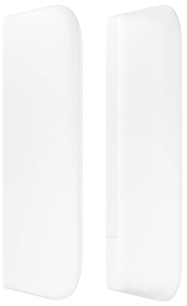 Κεφαλάρι με Πτερύγια Λευκό 183x16x78/88 εκ. Συνθετικό Δέρμα - Λευκό