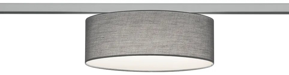 Πλαφονιέρα 30xH16cm Γκρι Υφασμάτινη Ράγας 2 Καλωδίων 2xE27 Trio Lighting Duoline 76390211