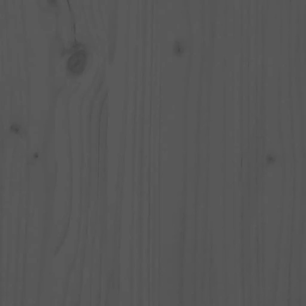 Μπουντουάρ Σετ με Καθρέφτη Γκρι από Μασίφ Ξύλο Πεύκου - Γκρι