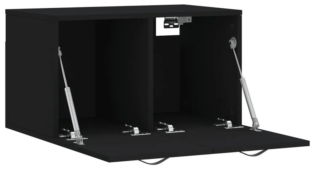 vidaXL Ντουλάπι Τοίχου Μαύρο 60 x 36,5 x 35 εκ. από Επεξεργασμένο Ξύλο