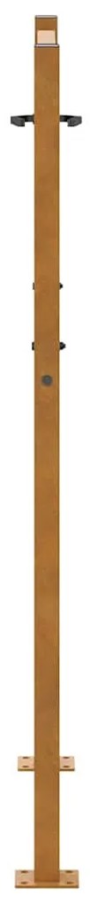 Πύλη κήπου 105x130 cm από χάλυβα με κυματοειδές σχέδιο - Καφέ