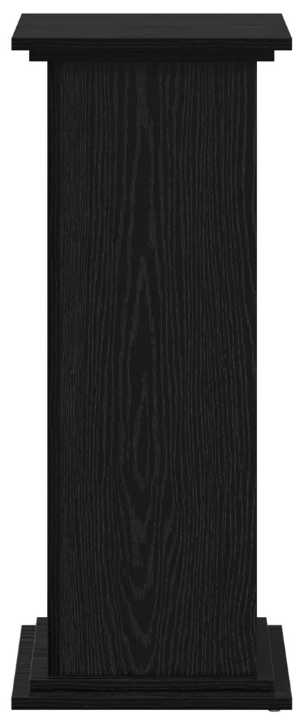 vidaXL Βάση Φυτών Μαύρη Δρυς 33x33x80 εκ. Κατασκευασμένο Ξύλο