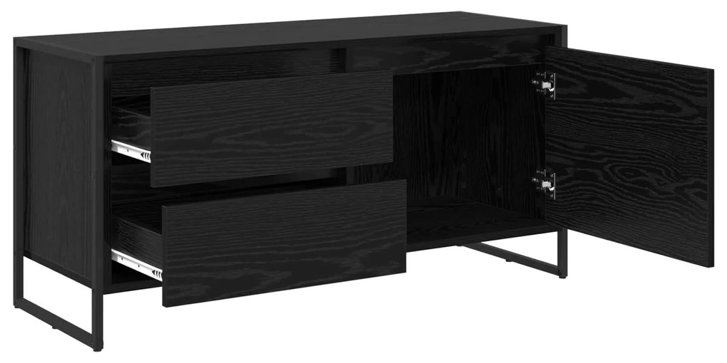 vidaXL Ντουλάπι TV Μαύρη Οξυά 100 x 36 x 49.5 εκ Επεξεργασμένο ξύλο