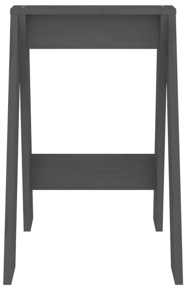 vidaXL Σκαμπό 2 Τεμ. Γκρι 40x40x60 εκ. από Μασίφ Ξύλο Πεύκου