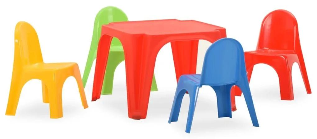 Σετ Τραπέζι και Καρέκλες Παιδικό από Πολυπροπυλένιο - Πολύχρωμο