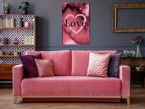 Πίνακας - Burgundy Love (1 Part) Vertical - 40x60