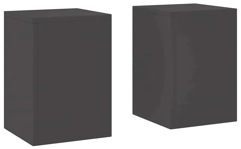 vidaXL Βάση φυτών 2 pcs Μαύρο 24 x 24 x 35 εκ. Ατσάλι