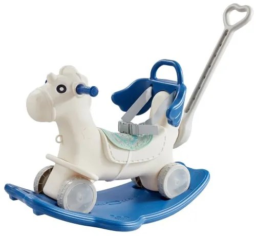 VEVOR 4 in 1 Rocking Horse for Toddlers 1-3 Years Ride on Toy with Sound Blue