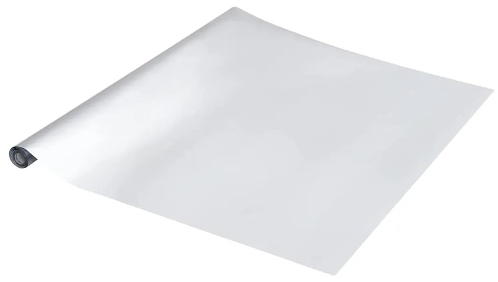 vidaXL Αυτοκόλλητο Επίπλου Άλλο Ασημί 90 x 500 cm PET