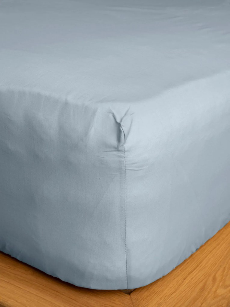 Κατωσέντονο King Size 180x200+30 Με Λάστιχο Μεμονωμένο Sunshine Home Cotton Feelings 103 Light Blue