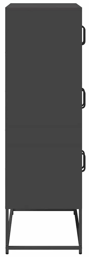 vidaXL Highboard Μαύρο 68x39x123 cm Χάλυβας