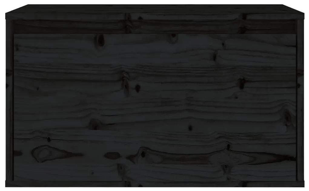 vidaXL Ντουλάπι Τοίχου Μαύρο 60 x 30 x 35 εκ. από Μασίφ Ξύλο Πεύκου
